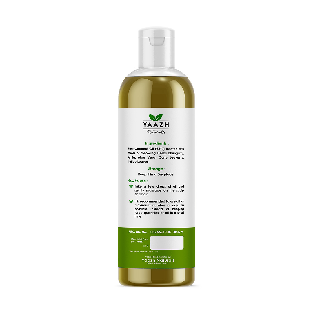 Yaazh Naturals Herbal Hair Oil - 200ml - Image 3